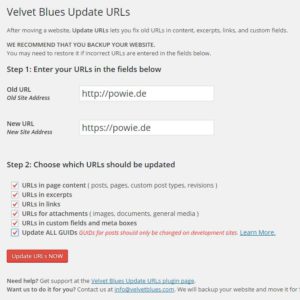 Update URLs Plugin